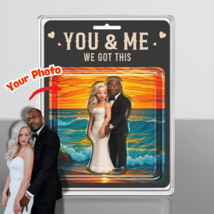 Personalized Wedding Figure Acrylic Plaque - Sun Wave