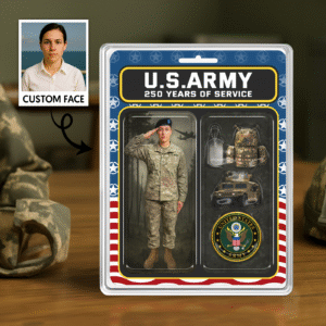 Personalized US ARMY 250th Years Of Service Figure Style Acrylic Plaque