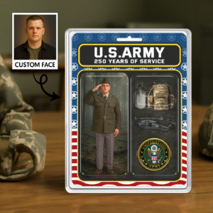 Personalized US ARMY 250th Years Of Service Figure Style Acrylic Plaque