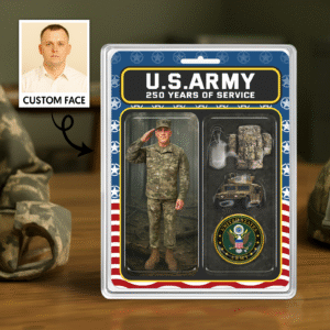 Personalized US ARMY 250th Years Of Service Figure Style Acrylic Plaque