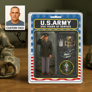 Personalized US ARMY 250th Years Of Service Figure Style Acrylic Plaque