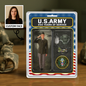 Personalized US ARMY 250th Years Of Service Figure Style Acrylic Plaque