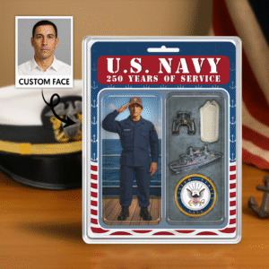 Personalized US NAVY 250th Years Of Service Figure Style Acrylic Plaque