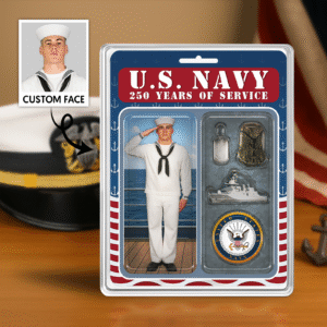 Personalized US NAVY 250th Years Of Service Figure Style Acrylic Plaque