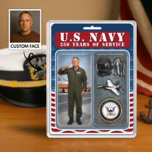 Personalized US NAVY 250th Years Of Service Figure Style Acrylic Plaque