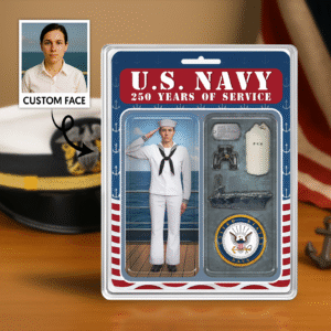 Personalized US NAVY 250th Years Of Service Figure Style Acrylic Plaque