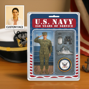 Personalized US NAVY 250th Years Of Service Figure Style Acrylic Plaque