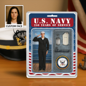 Personalized US NAVY 250th Years Of Service Figure Style Acrylic Plaque